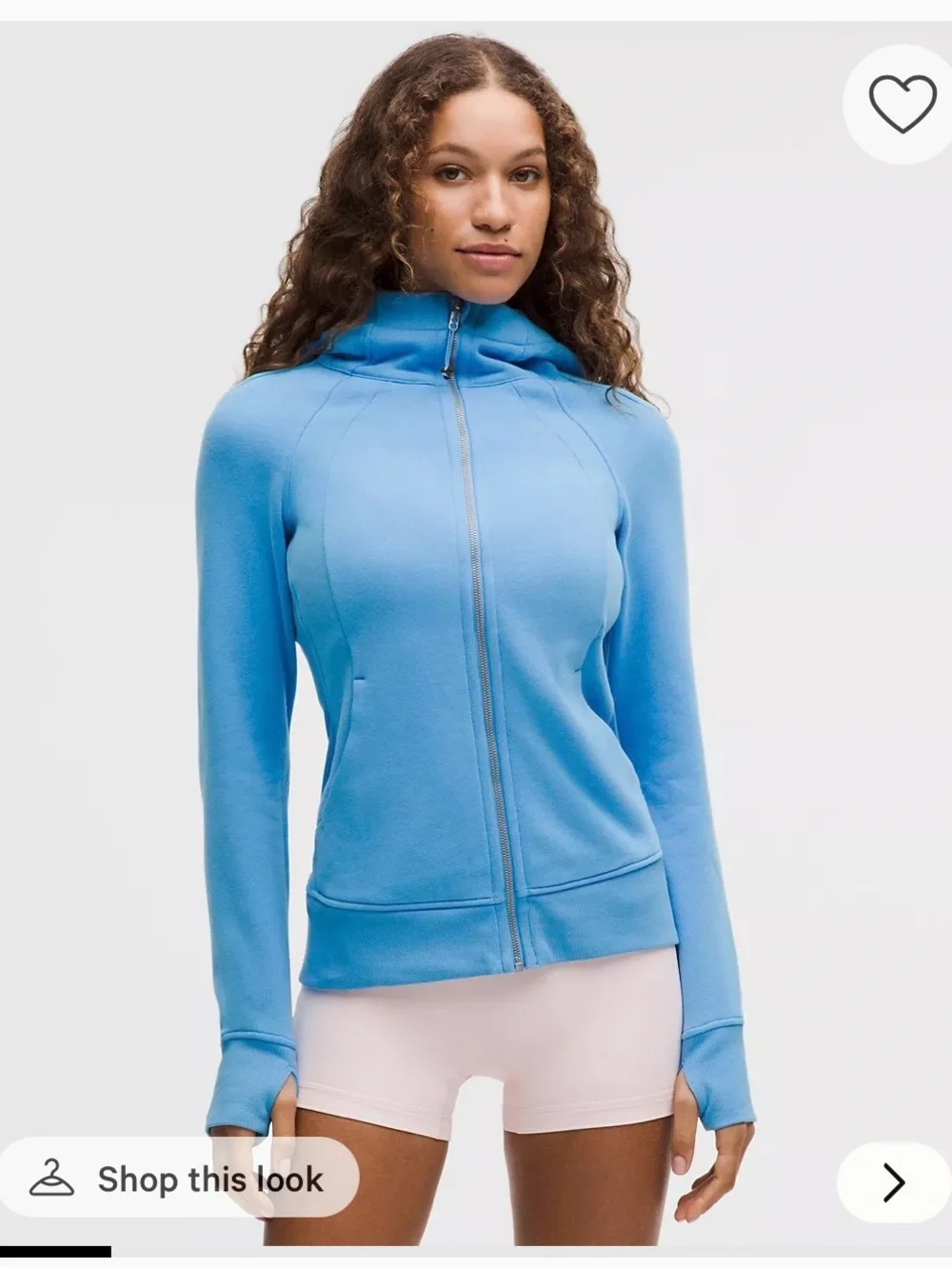 lululemon athletics full zip Hoodie Ocean Wave size 8